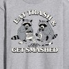 Men's - Instant Message - Eat Trash Get Smashed Long Sleeve Graphic T-Shirt - 2 of 4
