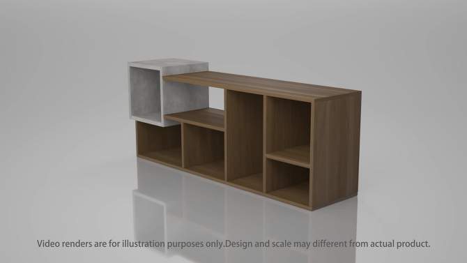 66.46&#34; Durandyl Contemporary Bookcase Honey Walnut - HOMES: Inside + Out, 2 of 10, play video