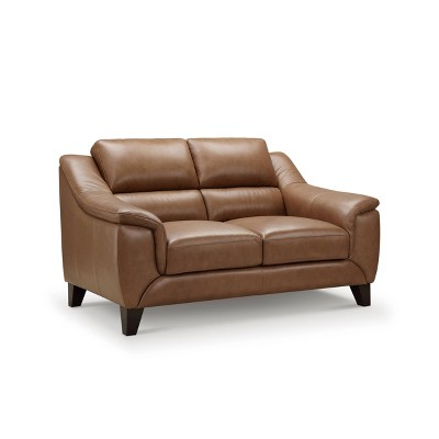 Arlen Leather Loveseat Camel - Abbyson Living
