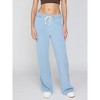 Light Wash Soft Denim Wide-Leg Athleisure Pants - 3 of 4