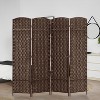 BestMassage 4/6/8 Panel Room Divider Privacy Screen Woven Room Divider Wall - 2 of 4