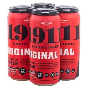 Beak & Skiff 1911 Original Hard Cider - 4pk/16 fl oz Cans - 1 of 1