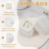 Unique Bargains Velvet Octagon Wedding Proposal Engagement 2 Slot Jewelry Storage Ring Box - 3 of 4