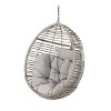 Christopher Knight Home Layla Outdoor Wicker Hanging Basket Chair with Cushion - 4 of 4