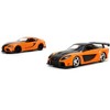 Han's Mazda RX-7 Orange Met. & Matt Black & Toyota GR Supra Orange Met. w/Black Hood Set of 2 pcs 1/32 Diecast Model Cars Jada - 2 of 4