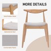 KTMBDW Mid-Century Modern Dining Chairs (Set of 2), Polyester,Rubberwood - 3 of 4