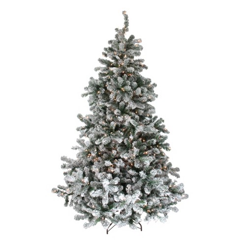 Northlight 7.5' Prelit Artificial Christmas Tree Flocked Natural ...