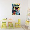 Stupell Industries Colorful Roaring T-Rex Canvas Art, 20" x 30" - 3 of 4