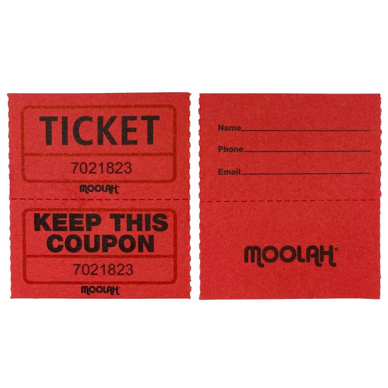 Moolah 2pk Double Ticket Roll &#34;Keep This Coupon&#34; Red, 2 of 4
