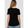 PinkBlush Black Basic Short Sleeve Maternity Top - 3 of 4