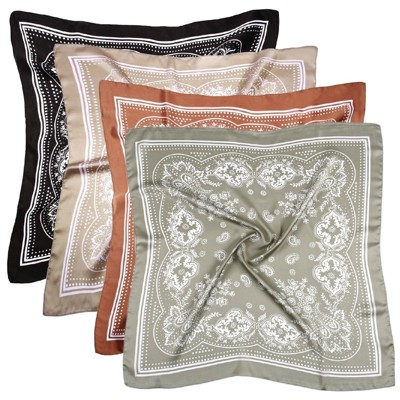 Aghana Digitals Women's Vintage Paisley Print Square Bandanas - Assorted Colors for Fashion Versatility Women's Accessory Scarf scarf for hair