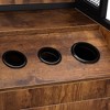 Sevobal Utility Storage Cabinets Vintage Cabinet with Shelves Drawer and Hair Dryer Holders, Cabinet for Bathroom Sylon, Brown, 17.25"*15.75"*70.75" - 3 of 4