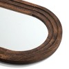 64x21 inch Solid Wood Right Angled Arched Charcoal Baked Full Body Mirror (without Bracket) Tempered Steel - 3 of 4