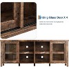 Sliding Glass TV Cabinet - Durable Construction, Smooth Sliding Doors, Modern Design, Easy Assembly, Spacious Storage Media Console Cabinet - 4 of 4