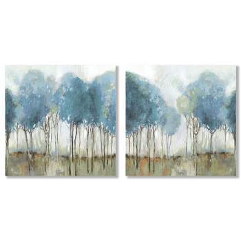 Americanflat Botanical Rustic (Set Of 2) Canvas Wall Art Set Misty Meadow By Pi Creative Art