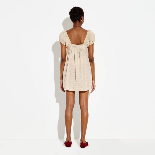 Vestido Mini Trapecio de Manga Corta Abullonada para Mujer - Wild Fable™ 3