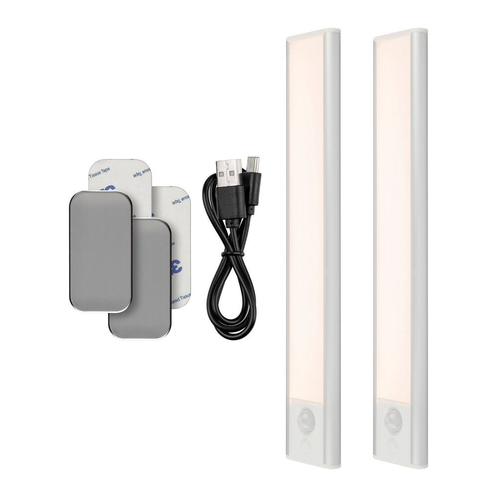 Energizer 2pk Rechargeable Motion Sensor LED Light Bars, 200 Lumens