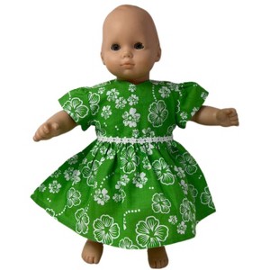 Doll Clothes Superstore Emerald Green Dress Compatible With 15-16 Inch Baby And Cabbage Patch Kid Dolls - 1 of 4
