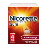 Nicorette 4mg Stop Smoking Aid Gum - Cinnamon Surge