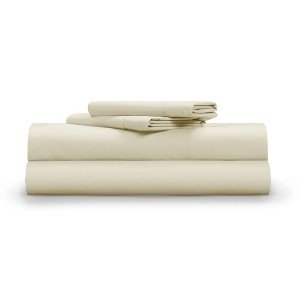 Pillow Gal Classic Cool & Crisp 100% Cotton Percale 4-Piece Sheet Set - 1 of 4