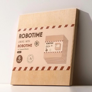 ROBOTIME 3D Puzzles, Plywood Crafting with smooth and sturdy surfaces, for Cutting to Make Gifts, Beige, 11.8"*11.8"*1.8" - 1 of 4