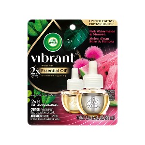 Air Wick Vibrant Scented Oil Air Fresheners - Pink Watermelon & Mimosa - 1.34 fl oz/2ct - 1 of 4