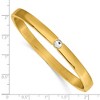 Chisel Stainless Steel Polished Yellow IP-plated Preciosa Crystal 6mm Hinged Bangle - 3 of 4