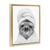 Stupell Industries Sloth In Bathrobe Animal Portrait, 21" x 17" - 3 of 4