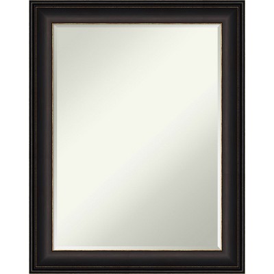 Amanti Art Trio Oil Rubbed Bronze Petite Bevel Bathroom Wall Mirror 28.5 x 22.5 in.