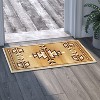 Emma and Oliver Olefin Accent Rug with Southwestern Geometric Arrow Design and Natural Jute Backing - 3 of 4