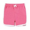 Hudson Baby Girl Shorts Bottoms 4-Pack, Purple Coral - 3 of 4