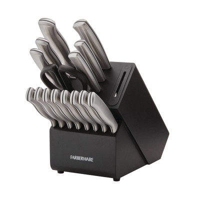 Farberware 16pc Stainless Steel Stamped Universal Edgekeeper Cutlery Set