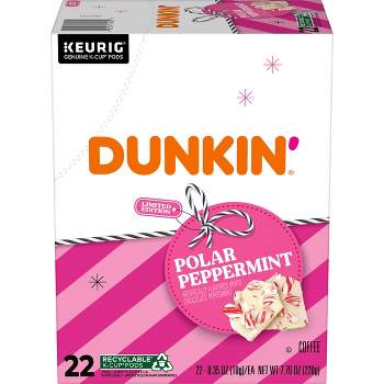 Dunkin' Donuts Polar Peppermint Medium Roast Coffee - Keurig K-Cup Pods - 22ct/7.76oz