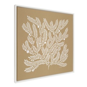 30" x 30" Sylvie Tan White Tree of Life Framed Canvas by Cat Coquillette - Kate & Laurel All Things Decor - 1 of 4