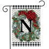 Briarwood Lane Winter Garden Flag 12x18 For Outdoor Winter Wreath Monogram Letter N For Winter Garden Flag Flags For Outside - 2 of 4