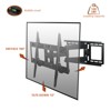 MegaMounts Full Motion Television Wall Mount with Bubble Level for 32-70 Inch Displays - 3 of 4