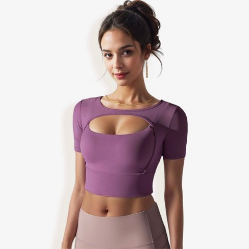 Anna-Kaci Women's Ribbed Racerback Athletic Fit Sports Bra