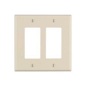 Leviton Decora Light Almond 2 gang Thermoset Plastic Decorator Wall Plate 1 pk - 1 of 1