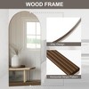 Brown Wooden Full-Length Mirror with Angular Base Design 180x80x2cm - 2 of 3