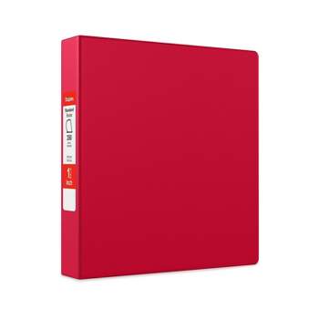 1-1/2" Staples Standard Binder with D-Rings Red or Burgundy 55365/26302