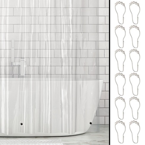 Mdesign Waterproof Peva Shower Curtain, Pvc Free Shower Curtain Liner Target