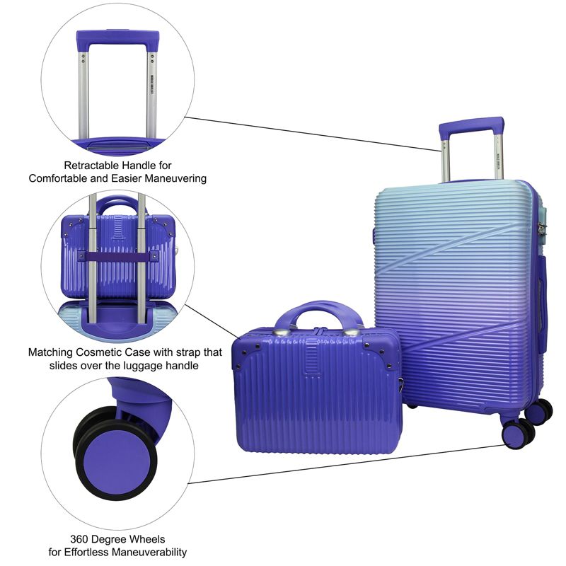 World Traveler Highways 2-Piece Hardside Carry-On Spinner Luggage Set, 3 of 10