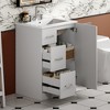 MOEPISY 24 inch Modern Bathroom Vanity with Sink, Small Bathroom Sink Cabinet with 2 Drawers and Soft Closing Door - 2 of 4