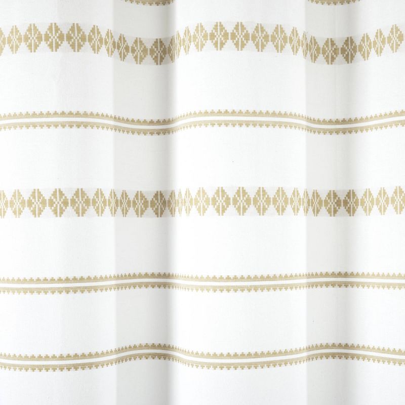 72&#34;x72&#34; Breezy Chic Tassel Jacquard Eco-Friendly Recycled Cotton Shower Curtain Natural - Lush D&#233;cor, 4 of 6