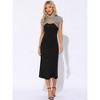 INSPIRE CHIC Women's Lace Stand Collar Pearl Button Short Sleeve Cropped Shrug - 2 of 4