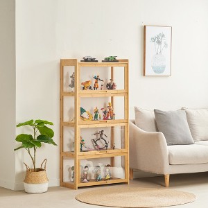 4-Tier Figurine Display Cabinet, Acrylic Display Case, Transparent Display Shelf, Antique Storage Rack, Toy Storage Cabinet - 1 of 4