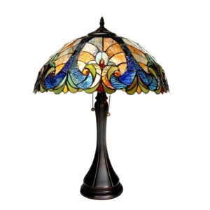 Chloe Lighting Amor Tiffany-style 2 Light Victorian Table Lamp 16" Shade - 1 of 2