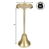 JONATHAN Y Irida 24" Art Deco Designer Pedestal Drink Table & Decorative End Table with Hammered Round Top & Bell Base - 4 of 4