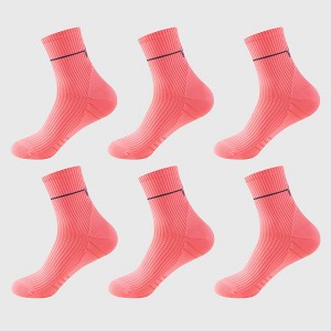 Anna-Kaci Women's 6pk Professional Athletic Socks - Ankle-Length Sports Socks with Elastic Cuff & Reinforced Design for Running & Gym - 1 of 4