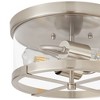 LamQee Flush Mount Ceiling Light with Clear Glass Industrial 2-Lights Farmhouse Close to Ceiling Light Fixtures Drum Lights - 4 of 4